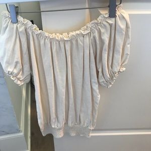 Size small off the shoulder cream top.